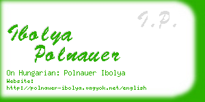 ibolya polnauer business card